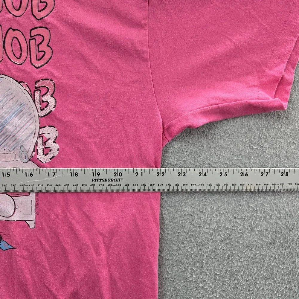 VINTAGE Morning Bunny Men Shirt XL Pink I Love My Job 90s USA Single Stich
